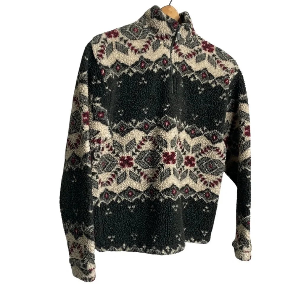 Wrangler COZY soft western, rustic, Santa Fe, zip up fleece size 14/16